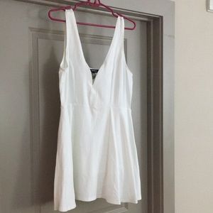 Express Mini White Flare Dress